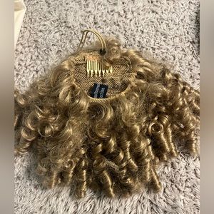Blonde Curly Hair Bun Wig
